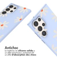 imoshion Coque design en silicone avec cordon Samsung Galaxy S23 Ultra - Lila Flower Distance