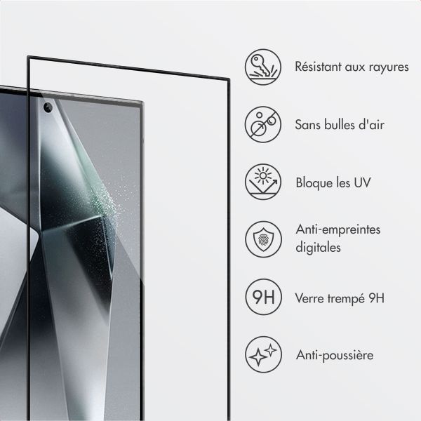 Accezz Protecteur d’écran en verre trempé + Applicateur Samsung Galaxy S24 Ultra