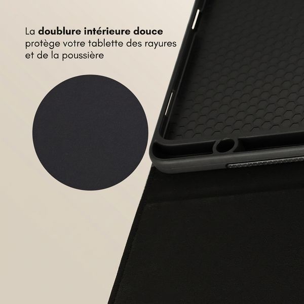 Selencia Coque tablette Sabi avec imprimé léopard Samsung Galaxy Tab S11 - Soft Ivory