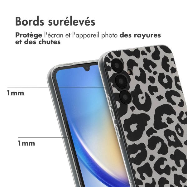 imoshion Coque Design Samsung Galaxy A34 (5G) - Leopard Transparent
