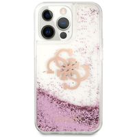 Guess Coque 4G Logo Liquid Glitter iPhone 13 Pro - Pink