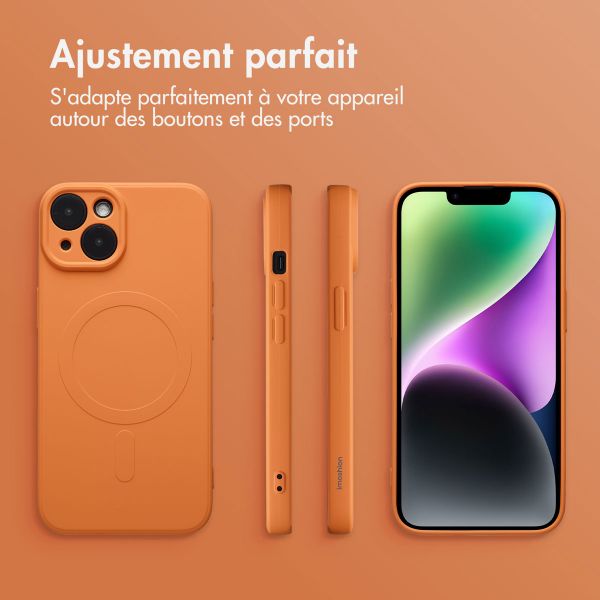 imoshion Coque Couleur avec MagSafe Apple iPhone 14 - Neon Orange