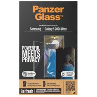 PanzerGlass Protection d'écran Privacy Ultra-Wide Fit Anti-bactérienne avec applicateur Samsung Galaxy S24 Ultra