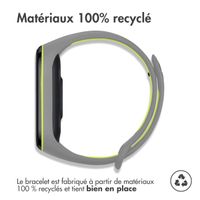 imoshion Bracelet sportif en silicone Xiaomi Mi Band 3 / 4 - Gris / Lime