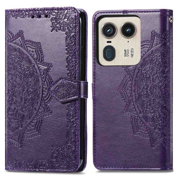 imoshion Etui de téléphone portefeuille Mandala Motorola Edge 50 Ultra - Violet