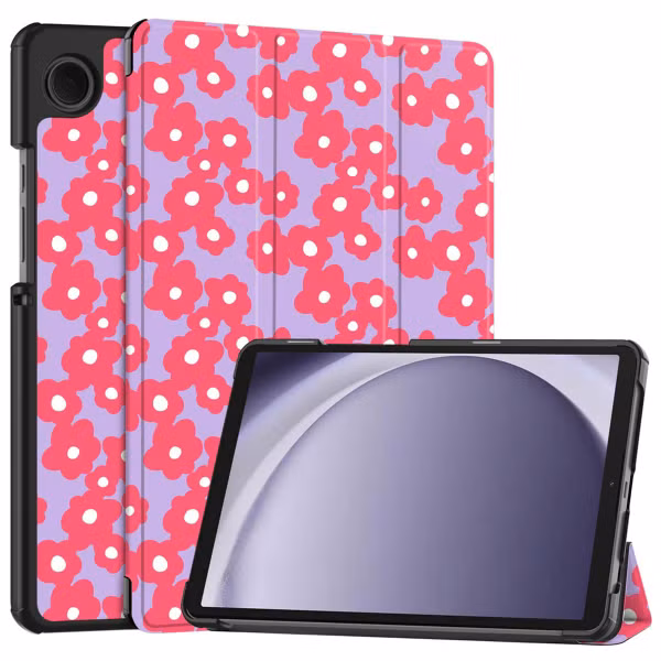 imoshion Coque tablette Design Trifold Samsung Galaxy Tab A11 / A9 8.7 pouces - Dusty Rose Blossom