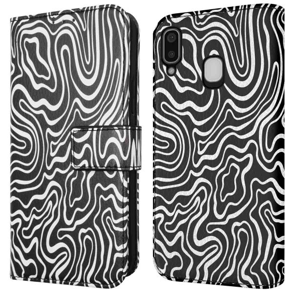 imoshion Étui de téléphone portefeuille Design Samsung Galaxy A20e - Black And White