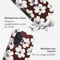 Selencia Coque arrière Vivid avec MagSafe Apple iPhone 17 - Choco Flower Pop