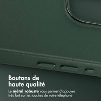 Accezz Coque arrière en cuir avec MagSafe iPhone 15 Pro Max - Cedar Green