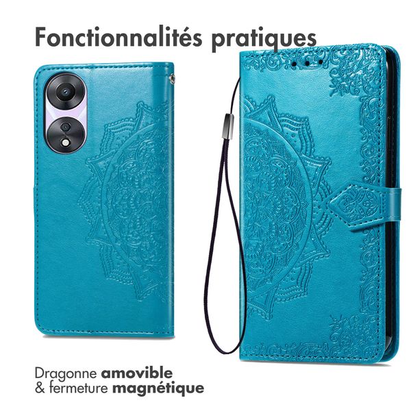 imoshion Etui de télephone Mandala Oppo A58 - Turquoise