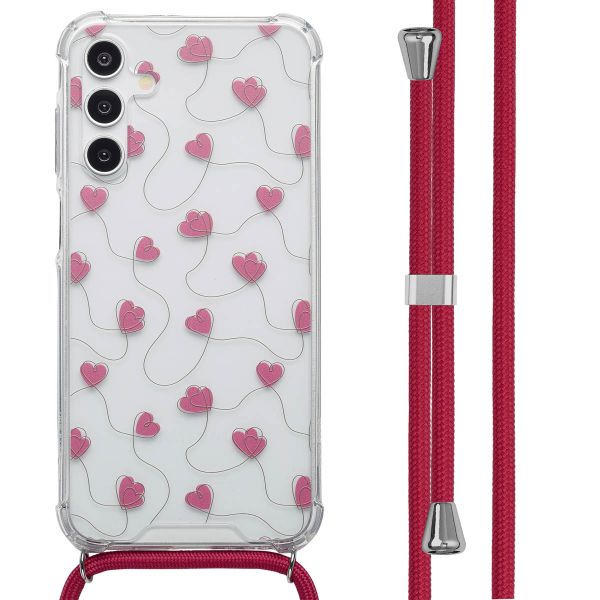 imoshion Coque Design avec cordon Samsung Galaxy A15 (5G) - Dusty Rose Connected Hearts