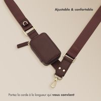 Selencia Cordon de téléphone avec petit sac - Mocha Brown