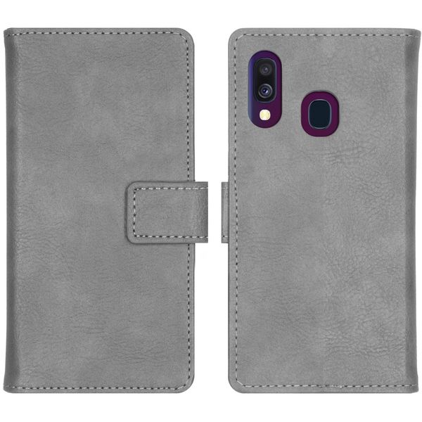 imoshion Étui de téléphone portefeuille Luxe Galaxy A40 - Gris