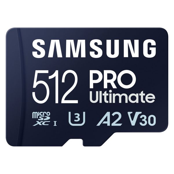 Samsung PRO Ultimate microSD - 512GB - Inclus un adaptateur SD - UHS-I/U3/Full HD/4K UHD