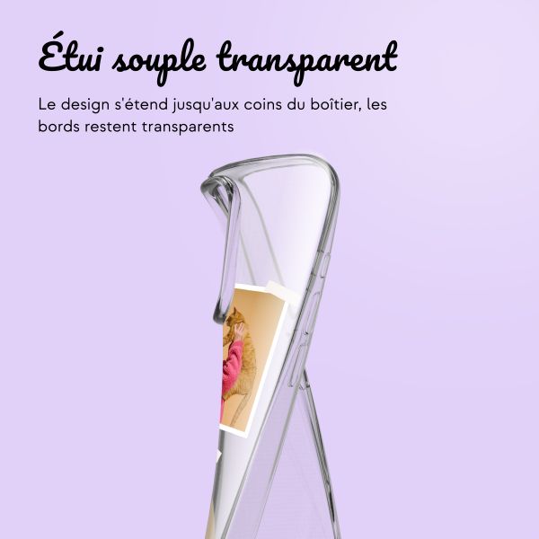 Coque personnalisée avec pellicule N°2 iPhone 14 - Transparent