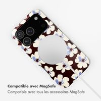 Selencia Coque arrière Vivid avec MagSafe Apple iPhone 17 Pro - Choco Flower Pop