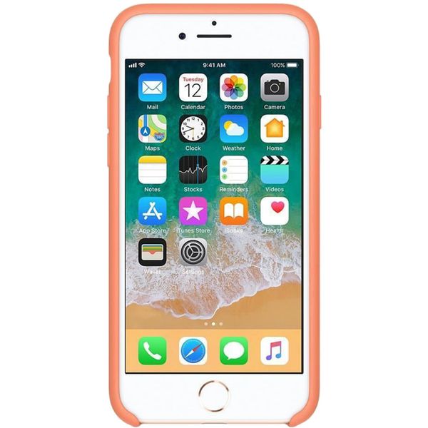 Apple Coque en silicone iPhone SE (2022 / 2020) / 8 / 7 - Peach