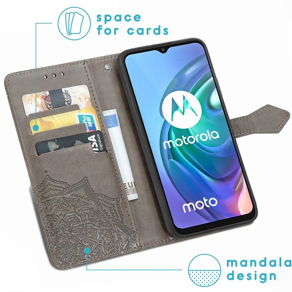 imoshion Etui de télephone Mandala Motorola Moto G30 / G20 / G10 (Power) - Gris