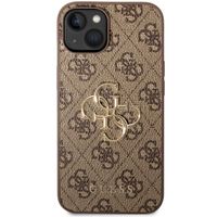 Guess Coque 4G Metal Logo Backcover iPhone 15 - Brun