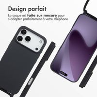 imoshion Coque en silicone avec cordon Apple iPhone 17 Pro Max - Noir