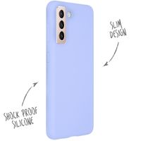 Accezz Coque Liquid Silicone Samsung Galaxy S21 - Violet