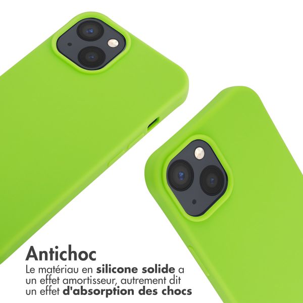 imoshion Coque en silicone avec cordon Apple iPhone 14 - Fluor Groen