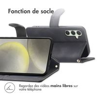 imoshion Etui de téléphone portefeuille avec cordon Samsung Galaxy S25 - Noir