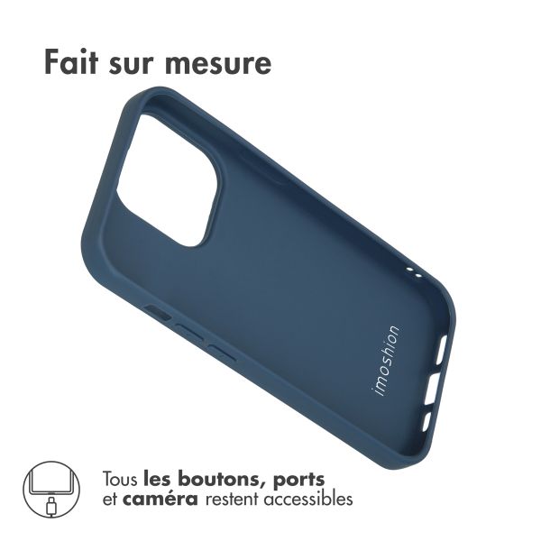 imoshion Coque Couleur iPhone 14 Pro - Bleu foncé