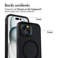 Accezz Coque Givrée Robuste avec MagSafe Apple iPhone 15 - Noir