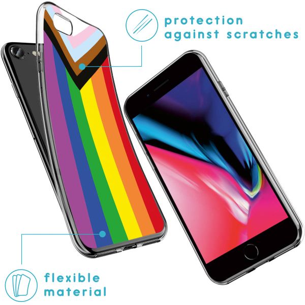 imoshion Coque Design iPhone SE (2022 / 2020) / 8 / 7 - Rainbow flag