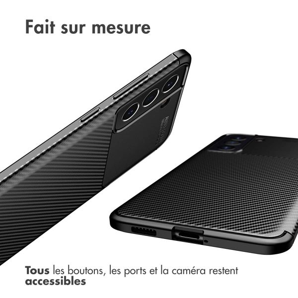 imoshion Coque silicone Carbon Samsung Galaxy S21 FE - Noir