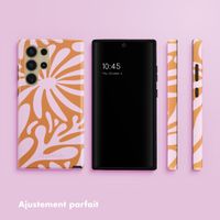 Selencia Coque arrière Vivid Samsung Galaxy S24 Ultra - Modern Bloom Pink