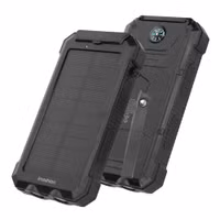 imoshion Solar Powerbank - Batterie externe avec panneau solaire - Charge rapide et fourniture d'énergie - 20.000 mAh - Noir