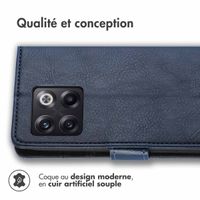 imoshion Étui de téléphone portefeuille Luxe OnePlus 10T - Bleu foncé