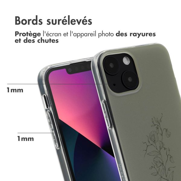 imoshion Coque Design Apple iPhone 13 Mini - Floral Green