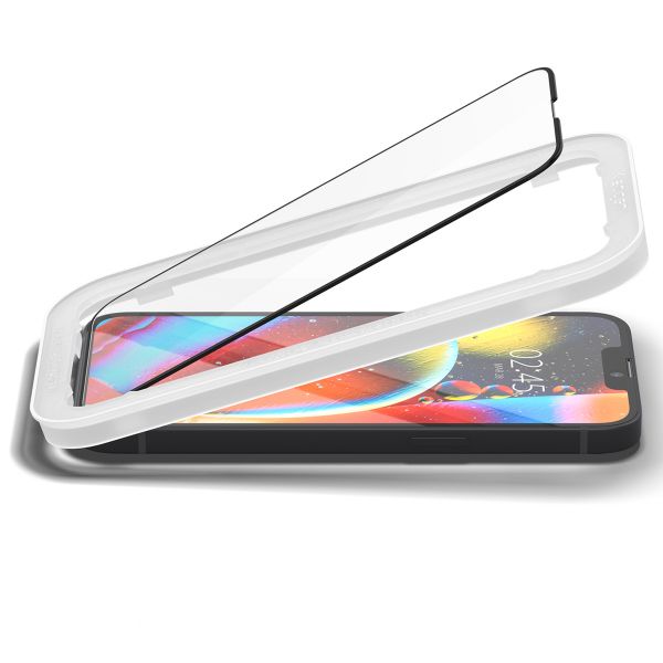 Spigen Protection d'écran en verre trempé AlignMaster Cover 2 Pack Apple iPhone 13 / 13 Pro - Noir