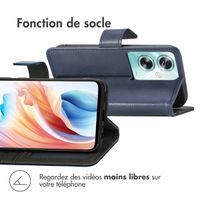 imoshion Étui de téléphone portefeuille Luxe pour Oppo A79 - Bleu foncé