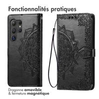 imoshion Etui de téléphone portefeuille Mandala Samsung Galaxy S25 Ultra - Noir