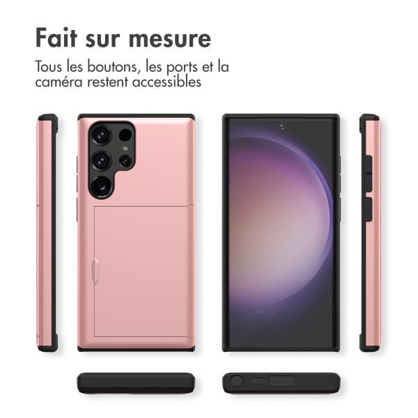 imoshion Coque arrière avec porte-cartes Samsung Galaxy S23 Ultra - Rose Dorée