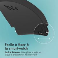 imoshion Bracelet en silicone souple - Connexion universelle 22 mm - Noir