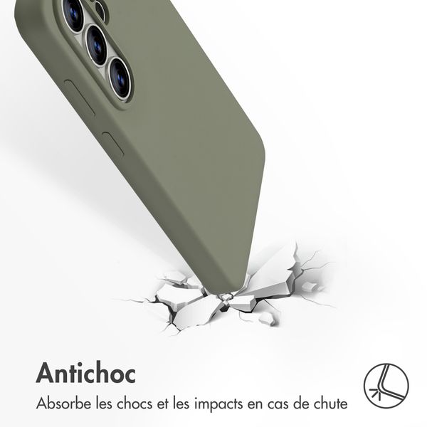 Accezz Coque Liquid Silicone avec MagSafe Samsung Galaxy S26 Ultra - Cooper Green