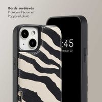 Selencia Coque de télephone Nova avec cordon et porte-cartes Apple iPhone 14 / 13 - Zazzy Zebra