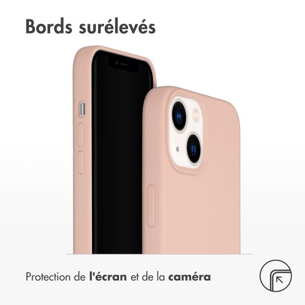 Accezz Coque Liquid Silicone iPhone 14 - Rose