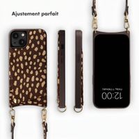 Selencia Nova coque arrière en cuir véritable avec porte-cartes Apple iPhone 14 / 13 - Fawn Chic