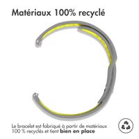 imoshion Bracelet sportif en silicone - Connexion universelle de 18 mm - Gris / Jaune