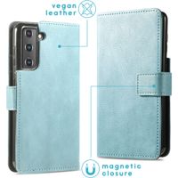 imoshion Étui de télephone portefeuille de luxe Samsung Galaxy S21 - Bleu clair