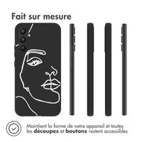 imoshion Coque Design Samsung Galaxy A34 (5G) - Visage abstrait - Noir