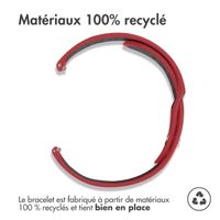 imoshion Bracelet sportif en silicone - Connexion universelle de 18 mm - Rouge / Noir