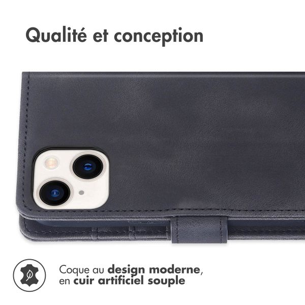 imoshion Etui de téléphone portefeuille avec cordon iPhone 15 - Noir