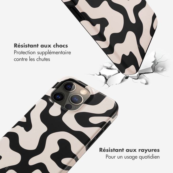 Selencia Coque arrière Vivid Apple iPhone 15 Pro Max - Art Wave Black